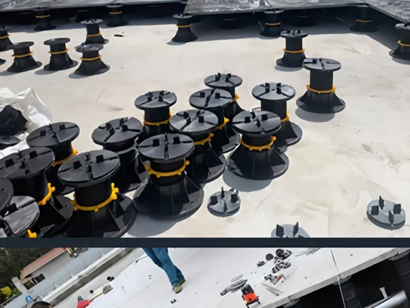 Precautions for adjustable pedestals during construction