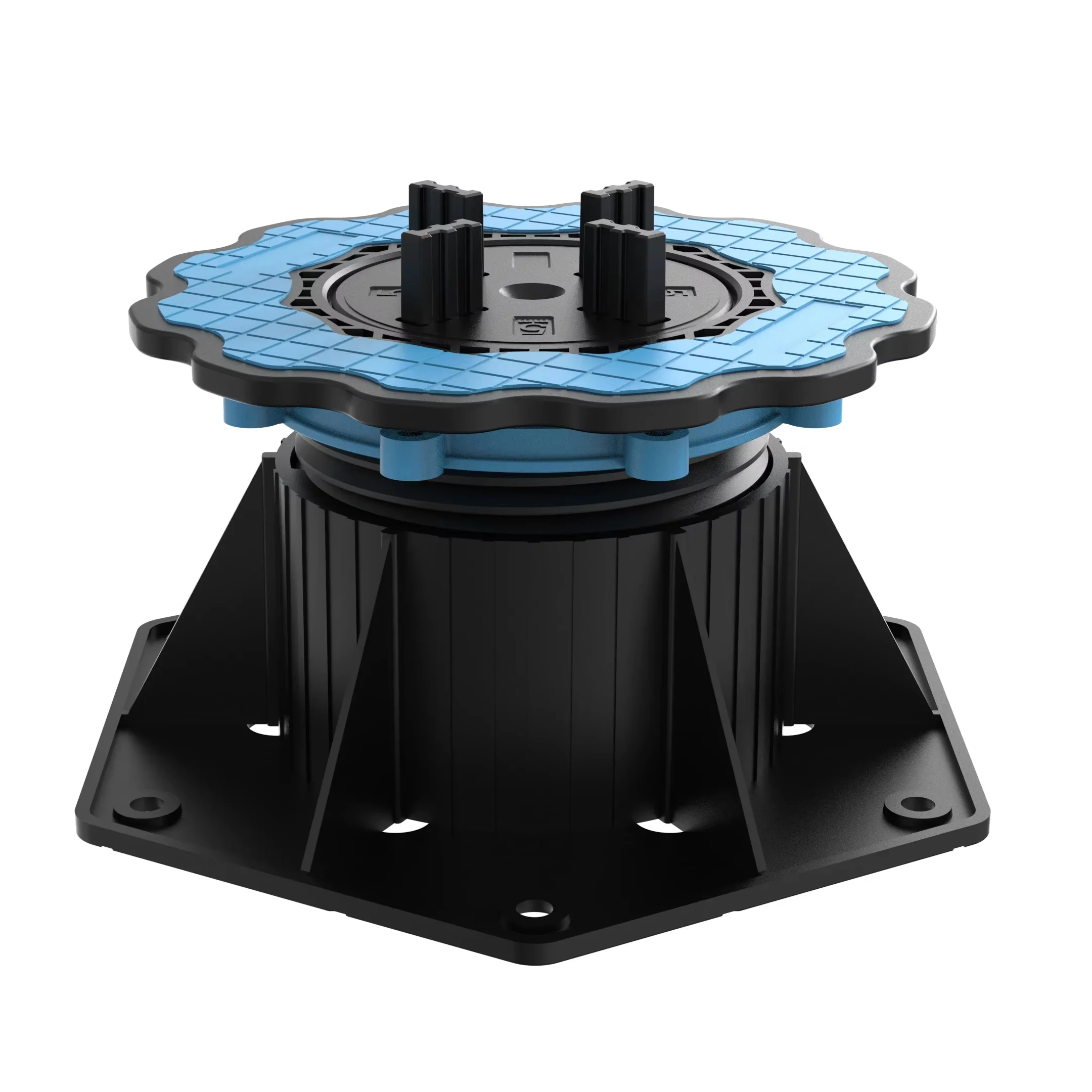 Factory Selling Adjustable Plastic Foot Paver Pedestal, Deck Support, Raised Maintenance Floor Pedestal for Construction Outdoors